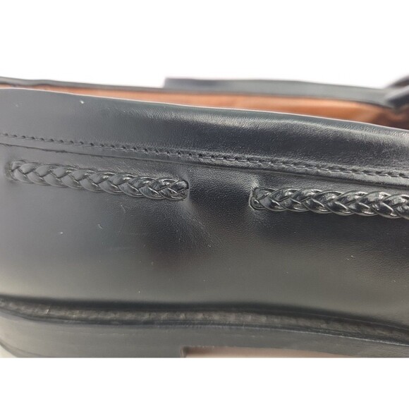 Allen Edmonds \'Cody\' Black Leather  Dress Loafer Woven Detail &Tassels S 14 EUC main image 13